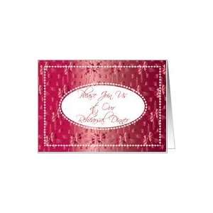 Invitations / Rehearsal Dinner, red lace Card