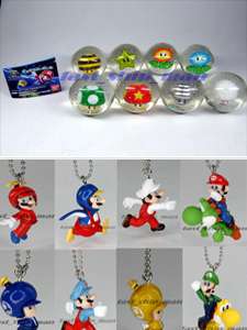 Nintendo super mario Bros 8p super ball + 8p key chain  
