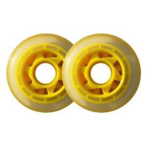 Clear / Yellow Inline Ripstick Wheels 77mm 78a 2 Pack  