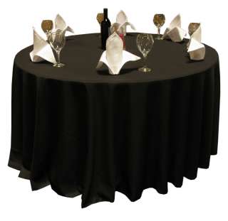 Tablecloths 90 Pack of (10) Black Round Seamless Heavy Woven Table 