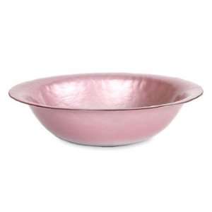   Amabel Pearlescent Pink Glass Centerpiece Bowl 16