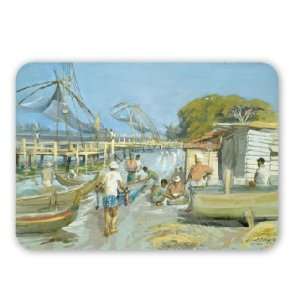  Fishing Nets near Cochin, 1994 (w/c) by Tim   Mouse Mat 