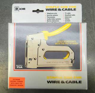 ACME STAPLE GUN WIRE & CABLE FOR CATV TELEPHONE SPEAKER WIRE BELL WIRE 