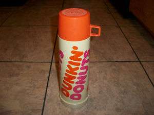 OLD DUNKIN DONUTS  PLASTIC THERMOS (LOOK)***  