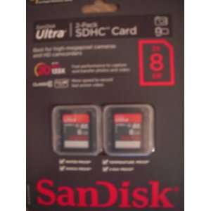  SanDisk Ultra 2 Pack SDHC(TM) Card 8GB