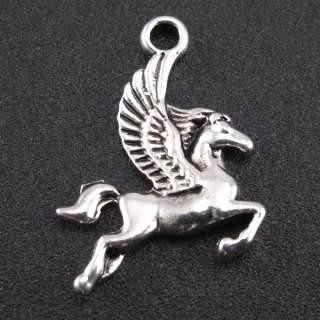 Wholesale 90pcs Tibetan Silver horse Charms Pendants Jewelry Findings 