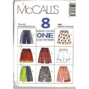  McCalls Sewing Pattern 8228 Girls & Boys Shorts   8 