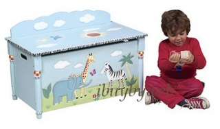 Guidecraft Kids Safari Animal Jungle Toy Chest Box NEW  