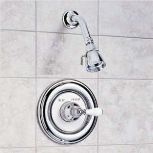 Bundle 12 Hampton Shower Head and Trim with Porcelain Lever Handle (2 