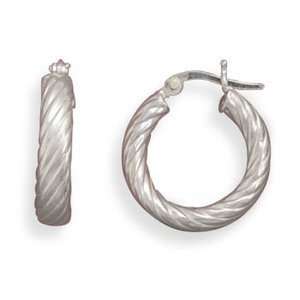  Twist Tube Design Stelring Silver Hoop Earrings Jewelry