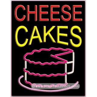Cheese Cakes Neon Sign (31H x 24L x Grocery & Gourmet Food