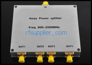 800 2500MHz 4 way Power Divider SMA female connector  