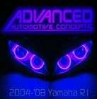 04 06 UV Yamaha YZF1000 R1 Headlight HALO Demon Eye Kit