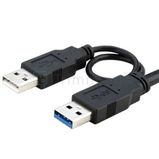   USB 3.0 Y Cable USB 3.0 Micro Type B Male to Dual Standard Type A Male