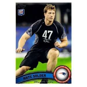  Nate Solder New England Patriots 2011 Topps #212 Rookie 