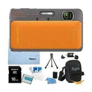  Digital Camera with 4x Optical Zoom and 3.0 inch LCD (Orange) Sony 