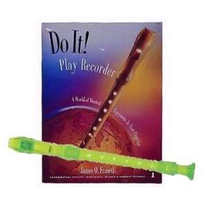 Recorder Pack Yamaha Green Soprano Recorder with Do It Play Recorder 