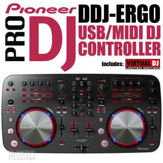 Pioneer DDJ ERGO DJ Controller w/ Virtual DJ Software USB MIDI Control 