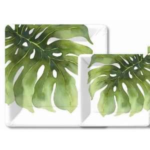  Oasis Leaf 7 inch Square Paper Plates
