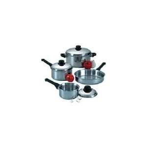   Stainless Steel Cookware Set w/Stainless Steel Covers Kitchen