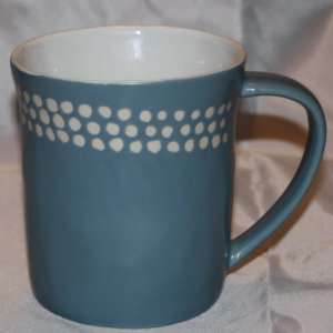  Starbucks Coffee 2008 Blue Dotted Rim Mug 14 fl oz 