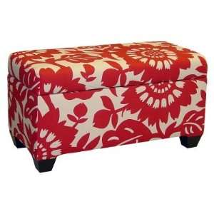   Gerber Upholstered Storage Bench Cherry, Cherry