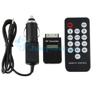 Wireless FM Transmitter w/Remote+Car Charger For iPad 2  