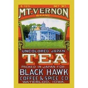  Mt. Vernon Brand Tea   12x18 Framed Print in Black Frame 