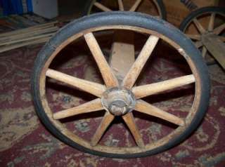   of 4 Wood Spoke Wheels w/ Axles for Baby Carriage Wagon Buggy  