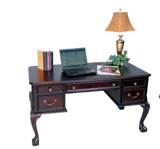 cherry chippendale writing office table this handsome chippendale desk 