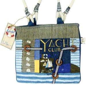 Paul Brent Beach Tote Handbag Coastal Yacht Club Lifesavers  