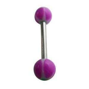   Light Purple Sterling Silver Tongue Ring   Purple Tongue Ring Jewelry
