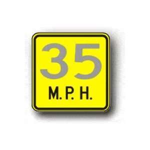  Metal traffic Sign Speed Limit Warning (5 thru 55 MPH 