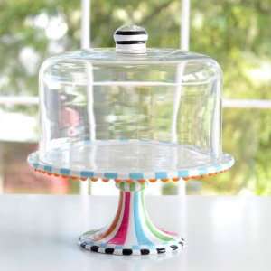 Glitterville Covered Birthday Pedestal Cake Stand, Multi colored, 12 