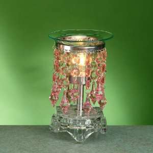   Glass With Pink Beads Electric Oil Aromatherapy Burner