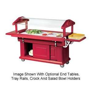  Ultra Food Bar With Cabinet Base 33x71   Hot Red 