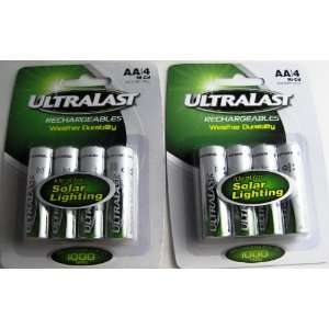  ULTRALAST RECHARGEABLE AA NICD BATTERIES FOR SOLAR 