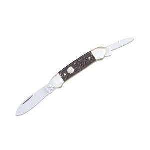  Boker USA Canoe Black Derlin Handle 3 1/2 2 Blade Pocket 