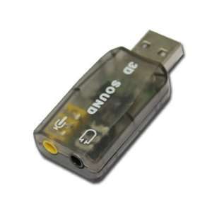 External USB 5.1 Channel 3D Sound Card Adapter for PC 