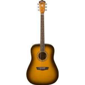  Washburn WD10S Dreadnought Acoustic Guitar   All Tobacco 