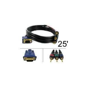  VGA Male to 3RCA (Component Video) Male Cable 25 ft   by 