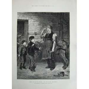   1876 Little Boys Blacksmith Horse Broken Hoop Barnes