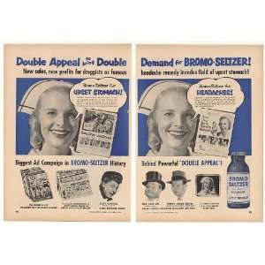  1952 Bromo Seltzer Nurse Double Appeal 2 Page Trade Print 