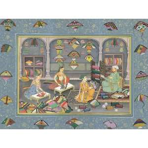  A Courtier Buying Kites   Watercolor Painting On Paper 
