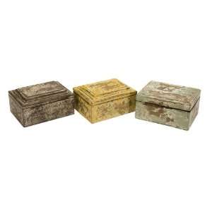  Distressed Painted Wood Boxes   Set of 3